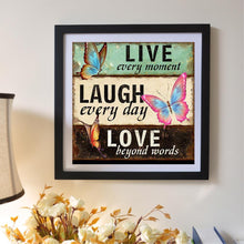 Charger l&#39;image dans la galerie, Papillon de lettre - diamant rond complet - 30x30cm
