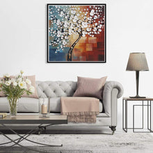 Charger l&#39;image dans la galerie, Fleur bloom - diamant rond complet - 30x30cm
