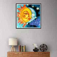 Charger l&#39;image dans la galerie, Soleil et lune - peinture pleine diamant - 30x30cm
