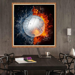 Football - peinture en diamant complet - 30x30cm