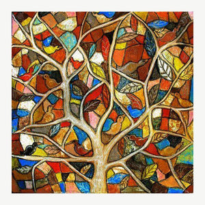 Arbre - peinture en diamant complet - 30x30cm