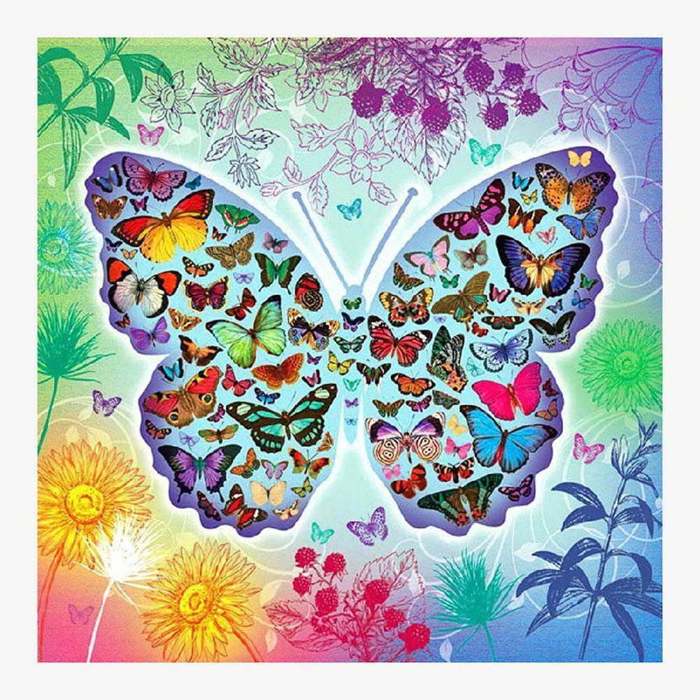 Papillon - peinture en diamant complet - 30x30cm