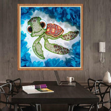 Charger l&#39;image dans la galerie, Tortue - peinture en diamant complet - 30x30cm
