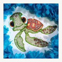 Charger l&#39;image dans la galerie, Tortue - peinture en diamant complet - 30x30cm
