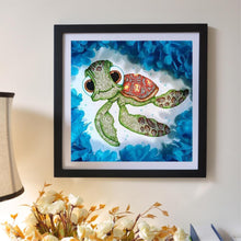 Charger l&#39;image dans la galerie, Tortue - peinture en diamant complet - 30x30cm
