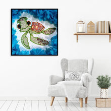 Charger l&#39;image dans la galerie, Tortue - peinture en diamant complet - 30x30cm
