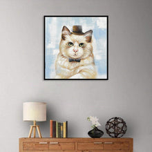 Charger l&#39;image dans la galerie, Chat - diamant rond complet - 30x30cm
