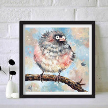 Charger l&#39;image dans la galerie, Oiseau - diamant rond complet - 30x30cm
