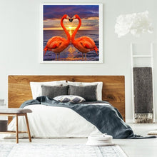Charger l&#39;image dans la galerie, Oiseau rose - peinture complète de diamant - 30x30cm
