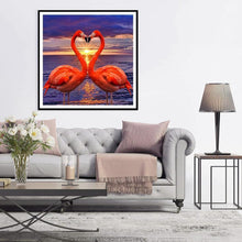 Charger l&#39;image dans la galerie, Oiseau rose - peinture complète de diamant - 30x30cm
