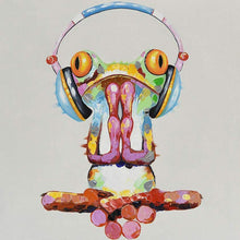 Charger l&#39;image dans la galerie, Grenouille de musique - diamant rond complet - 30x30cm
