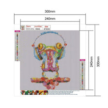 Charger l&#39;image dans la galerie, Grenouille de musique - diamant rond complet - 30x30cm
