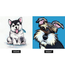 Charger l&#39;image dans la galerie, Chien - diamant rond complet - 30x30cm
