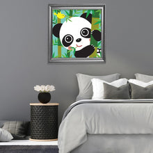 Charger l&#39;image dans la galerie, Panda - diamant rond complet - 30x30cm
