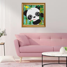 Charger l&#39;image dans la galerie, Panda - diamant rond complet - 30x30cm
