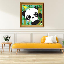 Charger l&#39;image dans la galerie, Panda - diamant rond complet - 30x30cm
