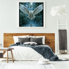 Charger l&#39;image dans la galerie, Hibou volant - peinture en diamant complet - 30x30cm
