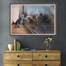 Charger l&#39;image dans la galerie, Tigre de chat - peinture complète de diamant - 40x30cm
