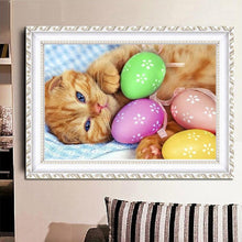 Charger l&#39;image dans la galerie, Chat - peinture en diamant complet - 40x30cm
