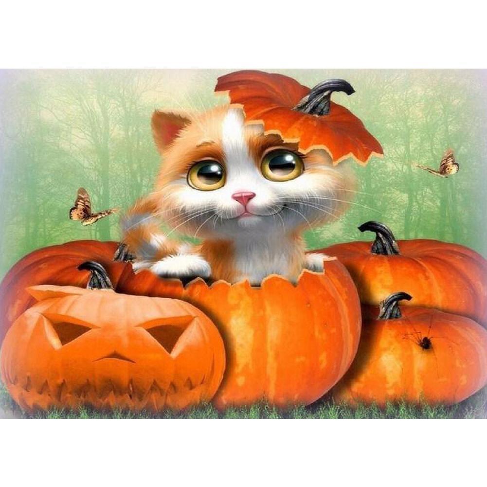 Chat - peinture en diamant complet - 40x30cm