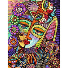 Charger l&#39;image dans la galerie, Visage humain - diamant rond complet - 30x40cm
