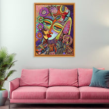 Charger l&#39;image dans la galerie, Visage humain - diamant rond complet - 30x40cm
