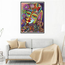 Charger l&#39;image dans la galerie, Visage humain - diamant rond complet - 30x40cm
