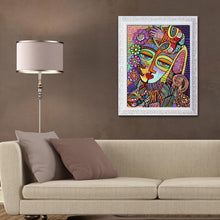 Charger l&#39;image dans la galerie, Visage humain - diamant rond complet - 30x40cm

