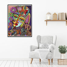 Charger l&#39;image dans la galerie, Visage humain - diamant rond complet - 30x40cm
