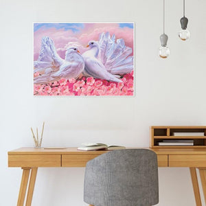 Oiseaux - peinture en diamant complet - 40x30cm