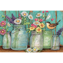 Charger l&#39;image dans la galerie, Fleur - peinture en diamant complet - 40x30cm

