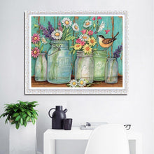 Charger l&#39;image dans la galerie, Fleur - peinture en diamant complet - 40x30cm
