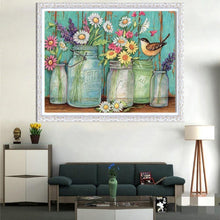 Charger l&#39;image dans la galerie, Fleur - peinture en diamant complet - 40x30cm
