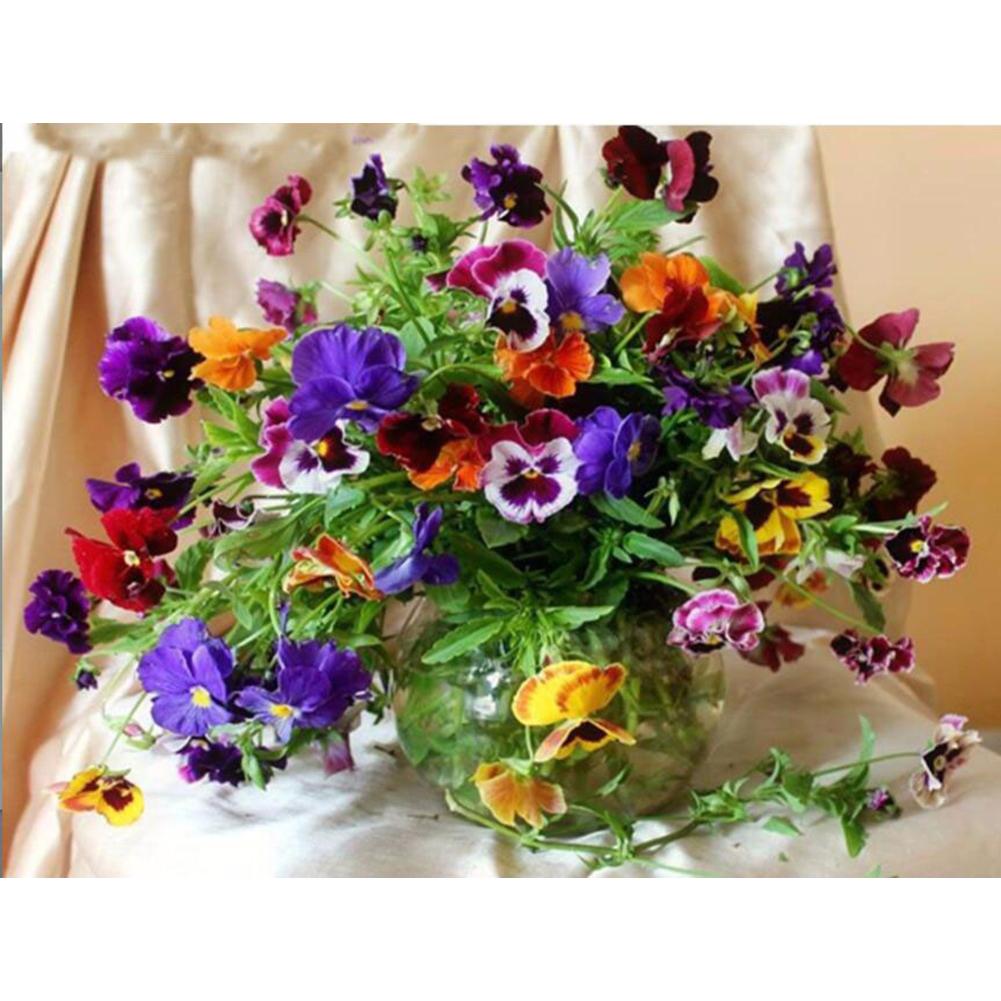 Fleur - peinture en diamant complet - 40x30cm