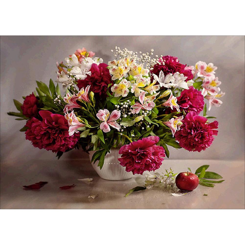 Fleur - peinture en diamant complet - 40x30cm