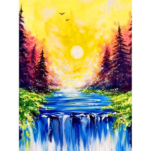 Paysage - peinture en diamant complet - 40x30cm