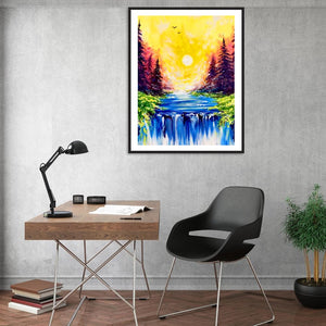 Paysage - peinture en diamant complet - 40x30cm