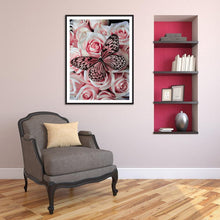 Charger l&#39;image dans la galerie, Papillon - peinture en diamant complet - 40x30cm
