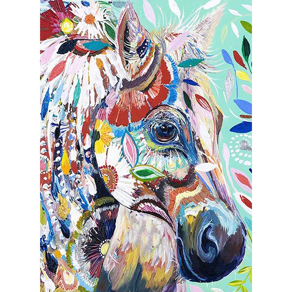 Cheval - diamant rond complet - 30x40cm