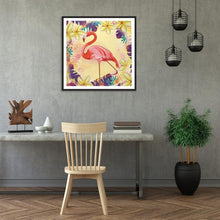 Charger l&#39;image dans la galerie, Oiseau rose - peinture complète de diamant - 30x30cm
