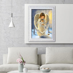 Bébé d’ange - diamant rond complet - 40x30cm