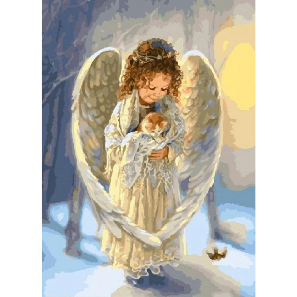 Bébé d’ange - diamant rond complet - 40x30cm