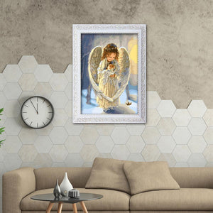 Bébé d’ange - diamant rond complet - 40x30cm