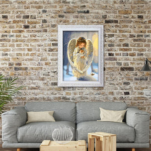 Bébé d’ange - diamant rond complet - 40x30cm