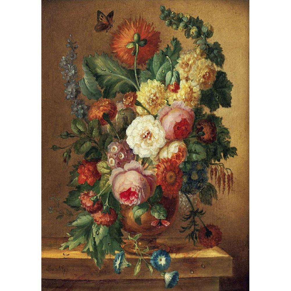 Fleur - diamant rond complet - 40x30cm