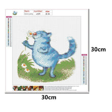 Charger l&#39;image dans la galerie, Chat - diamant rond complet - 30x30cm
