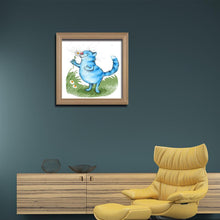 Charger l&#39;image dans la galerie, Chat - diamant rond complet - 30x30cm
