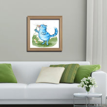Charger l&#39;image dans la galerie, Chat - diamant rond complet - 30x30cm
