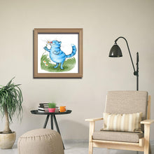 Charger l&#39;image dans la galerie, Chat - diamant rond complet - 30x30cm
