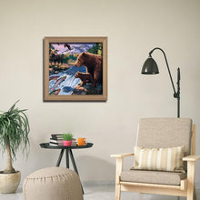 Charger l&#39;image dans la galerie, Ours - diamant rond complet - 30x30cm
